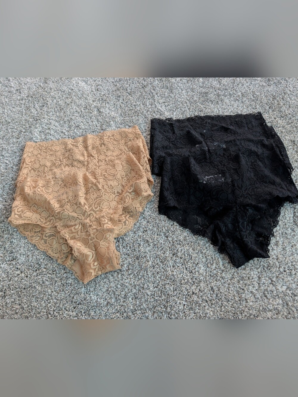 Quince NEW Lace Cheeky Panty 6-pack Black & Nude Small
